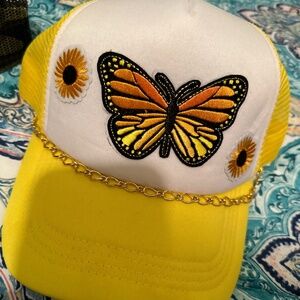 Sunflower & Butterfly Trucker